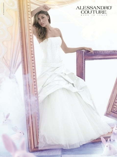 Свадебное платье Pilosella. Силуэт А-силуэт. Цвет Белый / Молочный. Вид 1