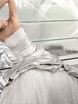 Свадебное платье Shantung. Силуэт А-силуэт. Цвет Белый / Молочный, Пепельный / Металлик. Вид 1