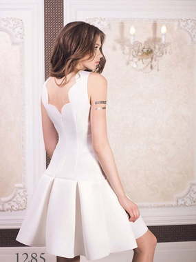 Свадебное платье 1285к. Силуэт А-силуэт. Цвет Белый / Молочный. Вид 2