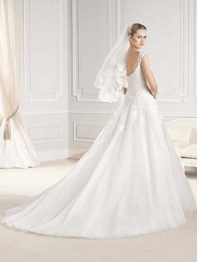 Свадебное платье Enelsa. Силуэт А-силуэт. Цвет Белый / Молочный. Вид 2