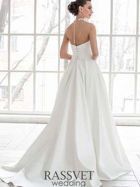 Свадебное платье Орнелла. Силуэт А-силуэт. Цвет Белый / Молочный. Вид 2
