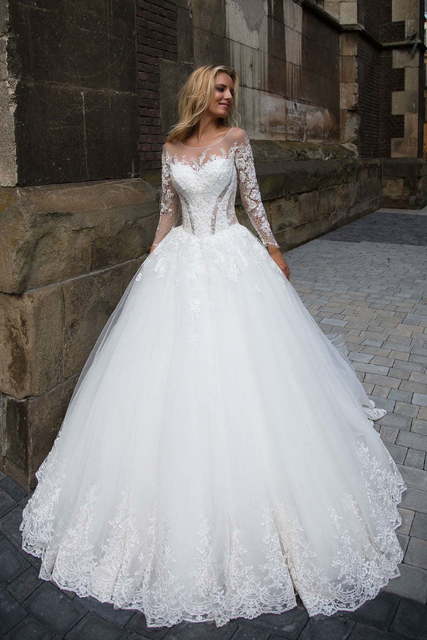 Свадебное платье Cataleya 1. Силуэт Пышное. Цвет Белый / Молочный. Вид 1