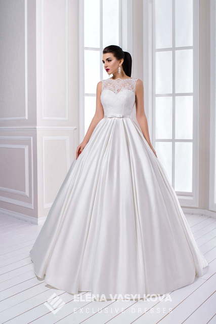 Свадебное платье 119. Силуэт Пышное. Цвет Белый / Молочный. Вид 1