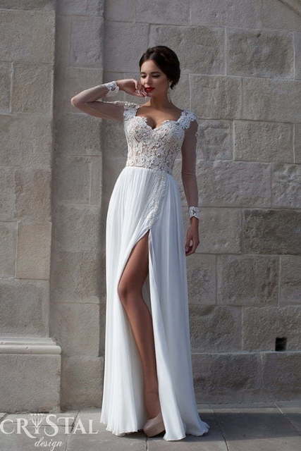 Свадебное платье Bristol. Силуэт Прямое. Цвет Белый / Молочный. Вид 1