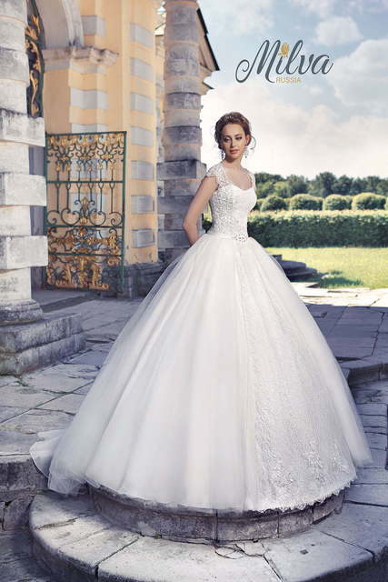 Свадебное платье Версаль. Силуэт Пышное. Цвет Белый / Молочный. Вид 1