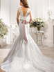 Свадебное платье 13096. Силуэт Рыбка. Цвет Белый / Молочный. Вид 2