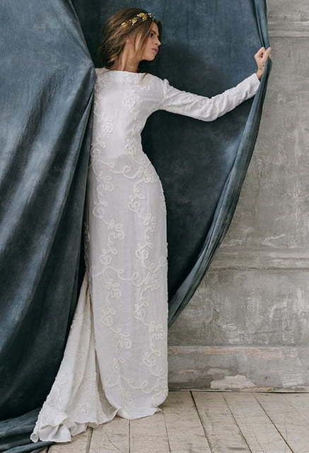 Свадебное платье Razia. Силуэт Прямое. Цвет Белый / Молочный. Вид 1