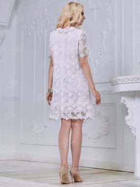 Свадебное платье TB022. Силуэт Прямое. Цвет Белый / Молочный. Вид 2