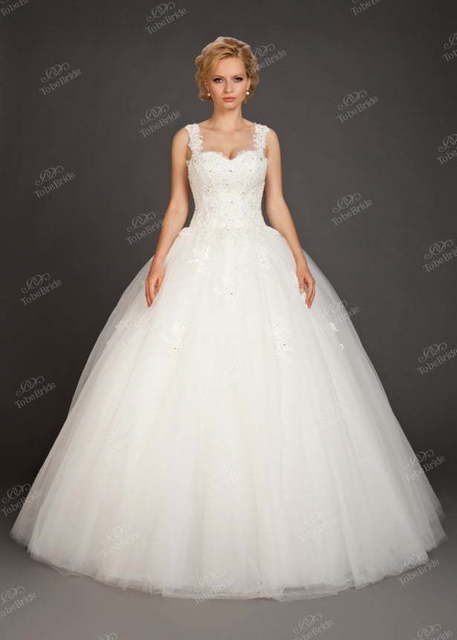 Свадебное платье DA001. Силуэт Пышное. Цвет Белый / Молочный. Вид 1