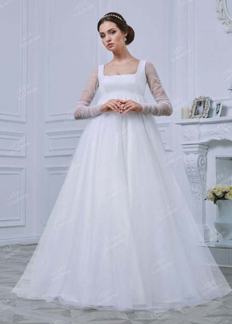 Свадебное платье RB006. Силуэт Пышное. Цвет Белый / Молочный. Вид 1
