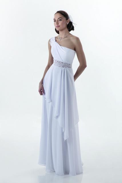 Свадебное платье 1105. Силуэт Прямое. Цвет Белый / Молочный. Вид 1