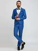 Однобортный, Двойка Свадебный костюм светло-синий без рисунка от Салон мужских костюмов Patrik Man 4
