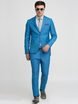 Однобортный, Двойка Свадебный костюм синий без рисунка от Салон мужских костюмов Patrik Man 3