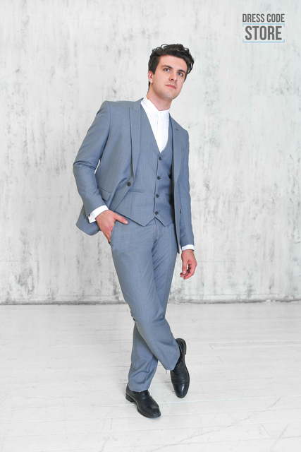 Однобортный, Тройка Свадебный костюм 49 Celentano от Прокат мужских костюмов Dress Code Rent 1