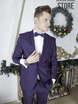 Однобортный, Двойка Свадебный костюм фиолетовая двойка Violence от Салон мужских костюмов Dress Сode Store 3