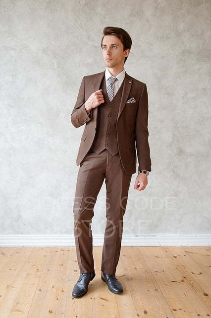 Однобортный, Тройка Свадебный костюм Paisley (Пейсли) от Салон мужских костюмов Dress Сode Store 1