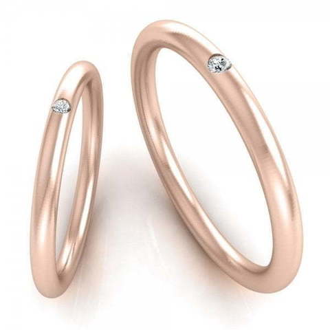 Обручальное кольцо из красного золота AOG-WRB-051R из Розовое (красное) золото от Ювелирный салон Art of glow 1