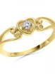 Помолвочное кольцо с сердечком и бриллиантом AOG-ER-0080 из Желтое золото от Ювелирный салон Art of glow 2