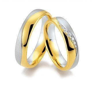 Обручальные кольца Romantic 3 из Комбинированные от Ювелирный салон Jewellery Art 1