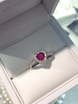Бриллиантовое помолвочное кольцо с рубиновым сердцем AOG-ER-0103 из Белое золото от Ювелирный салон Art of glow 3
