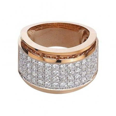 Обручальное кольцо с бриллиантами AOF-DR-0025 из Розовое (красное) золото от Ювелирный салон Art of glow 1