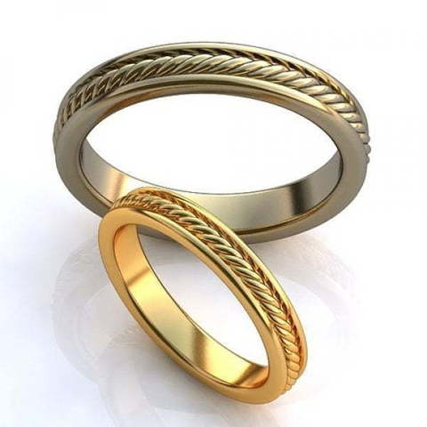 Обручальные кольца из золота AOG-obr-705 из Желтое золото от Ювелирный салон Art of glow 1