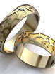 Обручальные кольца с необычной поверхностью AOG-obr-229 из Желтое золото от Ювелирный салон Art of glow 1
