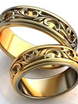 Золотые обручальные кольца с узором AOG-obr-357 из Комбинированные от Ювелирный салон Art of glow 1