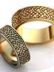 Широкие обручальные кольца с узором AOG-obr-272 из Желтое золото от Ювелирный салон Art of glow 1