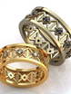 Необычные обручальные кольца с камнями AOG-obr-366 из Желтое золото от Ювелирный салон Art of glow 1