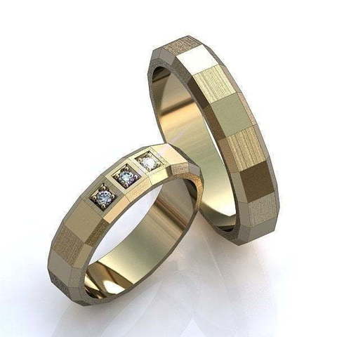 Обручальные кольца эксклюзивного дизайна AOG-obr-013 из Желтое золото от Ювелирный салон Art of glow 1