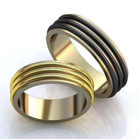 Необычные обручальные кольца AOG-obr-017 из Желтое золото от Ювелирный салон Art of glow 1