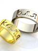 Обручальные кольца с именами AOG-obr-779 из Белое золото, Желтое золото от Ювелирный салон Art of glow 1