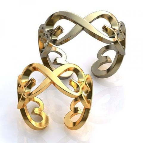Необычные обручальные кольца без камней AOG-obr-695 из Желтое золото от Ювелирный салон Art of glow 1