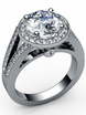 Великолепное помолвочное кольцо с бриллиантом и россыпью AOG-ER-0040 из Белое золото от Ювелирный салон Art of glow 1