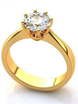Помолвочное кольцо из желтого золота с крупным бриллиантом AOG-ER-0071 из Желтое золото от Ювелирный салон Art of glow 1