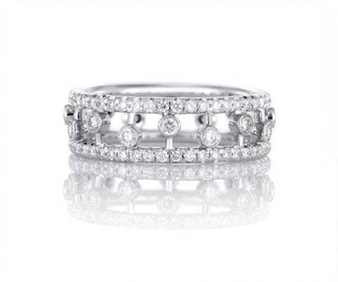 Эксклюзивное обручальное кольцо с бриллиантами AOG-WRB-018 из Белое золото от Ювелирный салон Art of glow 1
