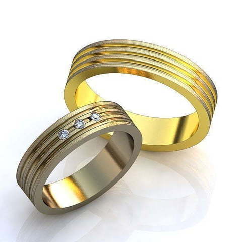 Обручальные кольца Алевтина Арт.006 из Желтое золото от Ювелирный салон ROYAL DIAMONDS 1