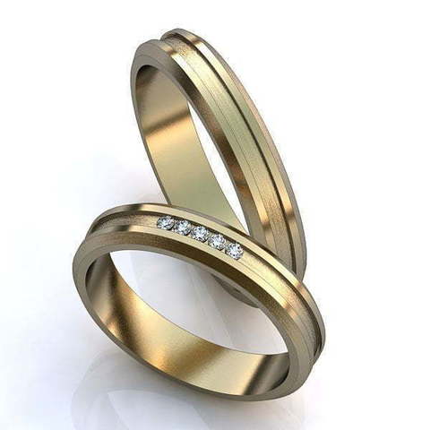 Обручальные кольца Аксилия Арт.005 из Желтое золото от Ювелирный салон ROYAL DIAMONDS 1