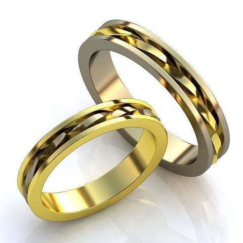 Обручальные кольца Домника Арт.037 из Комбинированные от Ювелирный салон ROYAL DIAMONDS 1