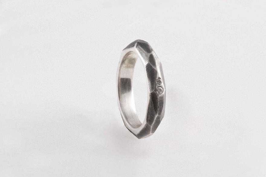 Обручальное кольцо Грани Black из Серебро от  1