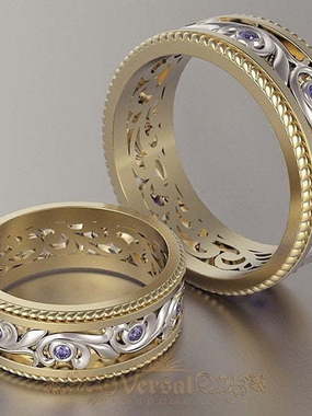 Обручальные кольца VGOK0124 из Комбинированные от Ювелирный Дом Версаль 2