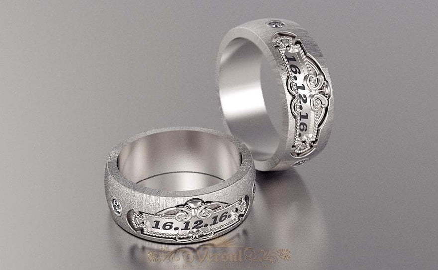 Обручальные кольца VGOK0089 из Белое золото, Платина, Комбинированные от Ювелирный Дом Версаль 1