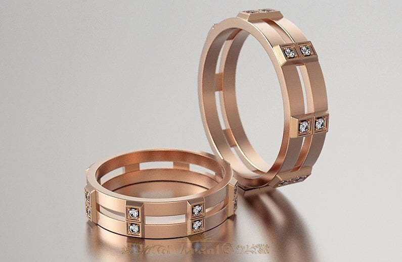 Обручальные кольца VGOK0024 из Розовое (красное) золото от Ювелирный Дом Версаль 1