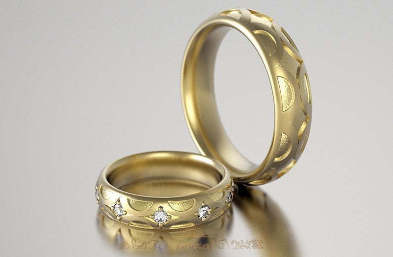 Обручальные кольца VGOK0134 из Желтое золото от Ювелирный Дом Версаль 1