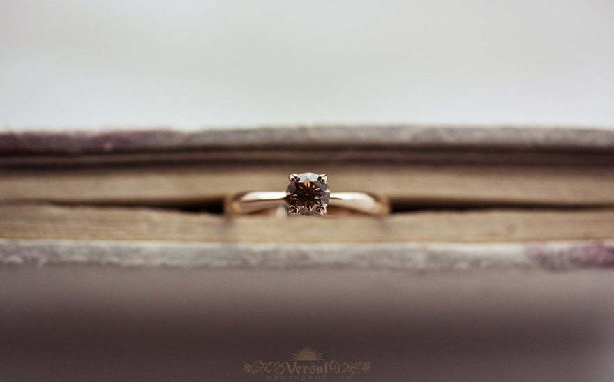 Помолвочное кольцо EX0016 из Розовое (красное) золото от Ювелирный Дом Версаль 1