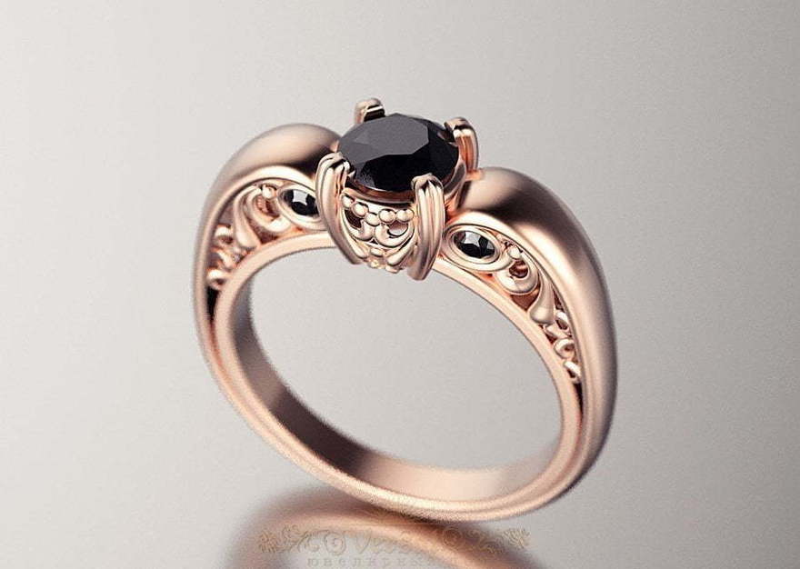 Помолвочные кольца VGPK0085 из Розовое (красное) золото от Ювелирный Дом Версаль 1