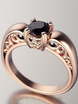 Помолвочные кольца VGPK0085 из Розовое (красное) золото от Ювелирный Дом Версаль 1