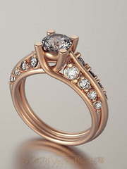 Помолвочные кольца VGPK0011 из Розовое (красное) золото от Ювелирный Дом Версаль 1