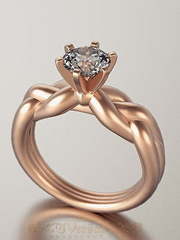 Помолвочное кольцо VGPK0062 из Розовое (красное) золото от Ювелирный Дом Версаль 1